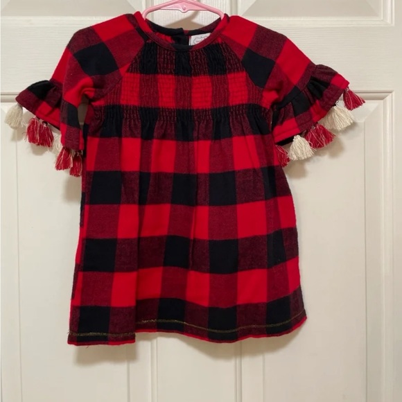 Mud Pie Other - NEW! Mud Pie Buffalo Plaid Red Black Dress 6-9 Mth.
